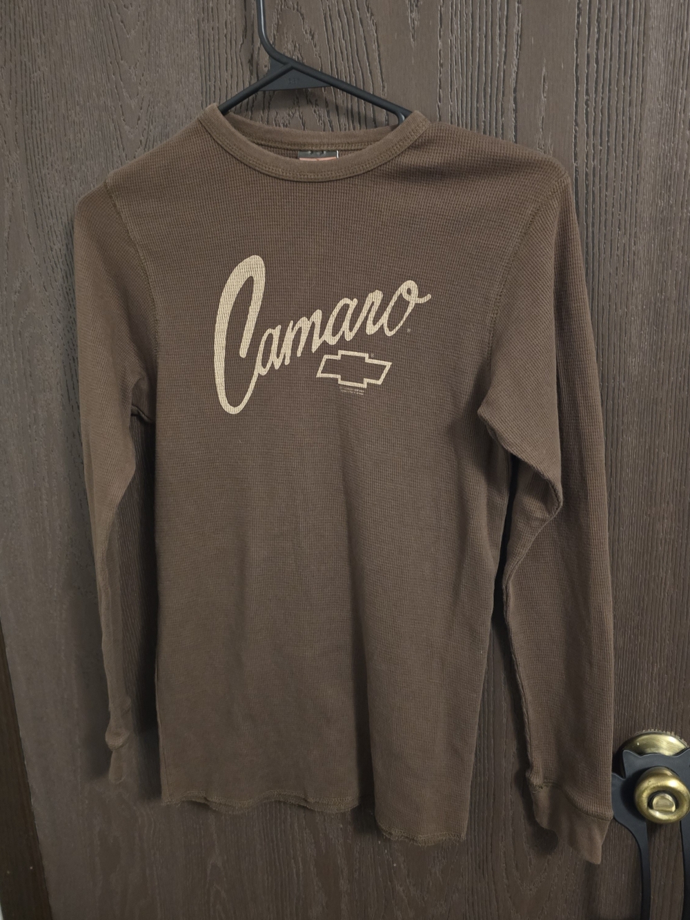 Trau & Loevner Camaro Script Graphic Thermal - Brown & Cream